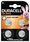 DURACELL CR2032 - 4 piles boutons - 3V