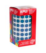 Apli kids - Rouleau de 5192 gommettes rondes - diamètre 10,5 mm - bleu