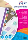 Avery - 96 onglets adhésifs imprimables - 32 x 13 mm - couleurs assorties