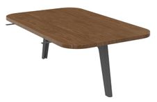 Table d'extension ou intermédiare ILO - L67xP114 cm - pieds carbone - structure noyer