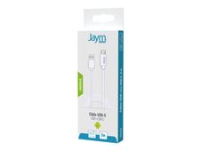 JAYM - câble de charge et de synchronisation USB/USB-C - 2 m - blanc
