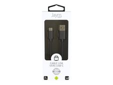 JAYM POP Collection - câble de charge et de synchronisation USB/USB-C - 1.5 m - noir