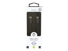 JAYM POP Collection - câble de charge et de synchronisation USB-C/USB-C - 1.5 m - noir