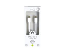 JAYM POP Collection - câble de charge et de synchronisation USB-C/USB-C - 1.5 m - blanc