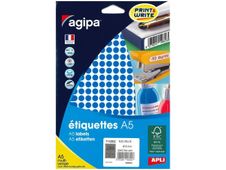 Apli Agipa - Etui A5 - 2940 Pastilles bleues - diamètre 8 mm - réf 114302