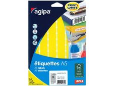 Apli Agipa - Etui A5 - 720 Étiquettes jaunes multi-usages - 16 x 22 mm - réf 114334