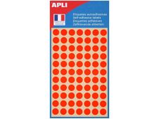 Apli Agipa - 385 Pastilles adhésives - orange fluo - diamètre 8,5 mm - réf 111851