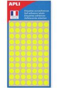 Apli Agipa - 385 Pastilles adhésives - jaune fluo - diamètre 8,5 mm - réf 111852