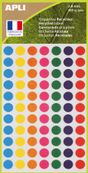 Apli Agipa - 385 Pastilles adhésives recyclées - couleurs assorties - diamètre 8 mm - réf 101781