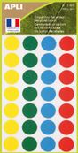 Apli Agipa - 140 Pastilles adhésives recyclées - couleurs assorties - diamètre 15 mm - réf 101786