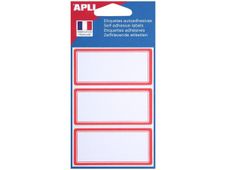 Apli Agipa - 24 Étiquettes scolaires cadre rouge - 34 x 75 mm - réf 111949