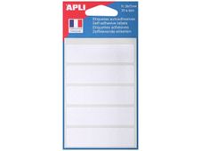 Apli Agipa - 35 étiquettes blanches adhésives - 20 x 75 mm - réf 111947