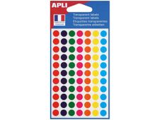 Apli Agipa - 385 Pastilles adhésives en plastique - couleurs assorties - diamètre 8 mm - réf 112839