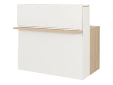 Banque d'accueil droite ZOOM - L120 cm - chêne structuré