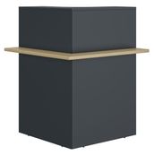 Banque d'accueil en angle à 90° ZOOM - L85 x H74 x P85 - chêne bocage