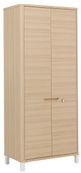 Armoire haute ABSOLU - L81 x H188 x P45 - 2 portes - Chêne structuré