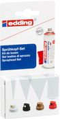 EDDING Tête de Spray 5200-SET - 4 Couleurs, 6 Pièces - Blister pour Marqueurs et Peinture Créative