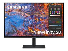 Samsung ViewFinity S8 S32B800PXU - S80PB Series - écran LED - 32" - 3840 x 2160 4K @ 60 Hz - IPS - 600 cd/m² - 1000:1 - DisplayHDR 600 - 5 ms - HDMI, DisplayPort, USB-C - noir