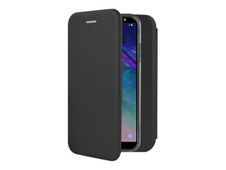 iBroz folio en cuir - porte folio en cuir pour Samsung Galaxy A6 - noir