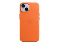 Apple - coque de protection en cuir avec MagSafe pour iPhone 14 - orange