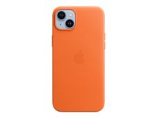 Apple - coque de protection en cuir avec MagSafe pour iPhone 14 Plus - orange
