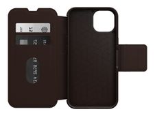 OtterBox Strada Series - porte folio en cuir avec MagSafe pour iPhone 14 - marron