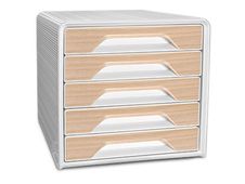 Nuance by CEP - Module de classement 5 tiroirs - blanc/hêtre