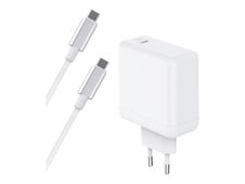 BIGBEN Connected - chargeur secteur pour smartphone - 65W - Power Delivry GaN + Cable USB C/ USB C - Blanc