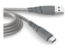 Force Power - Câble Ultra-renforcé - USB A/USB C - 2 m - 3A - Gris - Garanti à vie