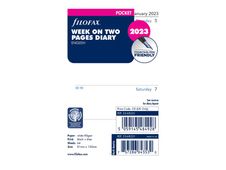 Filofax Personal - Planner 2023 - 1 semaine sur deux pages - 81 x 120 mm - 64 feuilles
