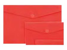 Wonday - Pochette polypro à scratch - 23,7 x 33,3 cm - Rose semi-transparent