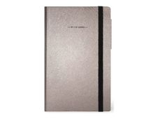 Legami Metallic Collection - Carnet de notes - 13 x 21 cm - ligné - 192 pages - diamant gris