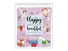 Legami Special Edition - Calendrier 2024 - 12 x 14,5 cm - vivre heureux