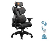 Fauteuil gamer TERMINATOR - accoudoirs réglables - appuie-tête intégré - noir