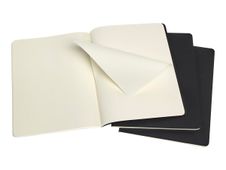 Moleskine Cahier journal - 3 cahier de notes - 19 x 25 cm - pointillé - noir