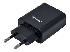 i-Tec - Chargeur secteur pour smartphone et tablette - 2 USB - noir