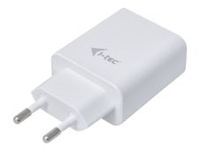 i-Tec - Chargeur secteur pour smartphone et tablette - 2 USB - blanc