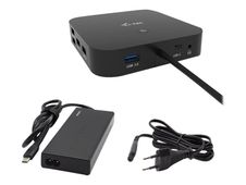 i-Tec USB-C  - Station d'accueil - USB-C / Thunderbolt 3 - 2 x DP - GigE - avec i-Tec Universal Charger 77 W - Europe