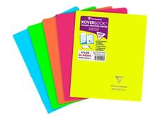 Clairefontaine Koverbook Neon - Cahier polypro 17 x 22 cm - 96 pages - grands carreaux (Seyes) - disponible dans différentes couleurs