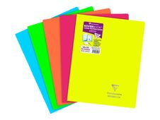 Clairefontaine Koverbook Neon - Cahier polypro 24 x 32 cm - 96 pages - grands carreaux (Seyes) - disponible dans différentes couleurs
