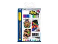 STAEDTLER Lumocolor 318 - Pack de 10 marqueurs permanents - Pointe fine - Couleurs assorties