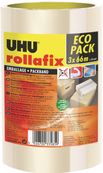 UHU - Pack de 3 rubans adhésifs d'emballage - 50 mm x 66 m - transparent