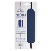 Porte-stylo Denim avec élastique - 3,5 x 15,5 cm - Bleu - Exacompta