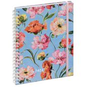 Agenda spiralé Sophie Adde Lady 20S - 1 semaine sur 2 pages - 15 x 21 cm - fleurs - Exacompta