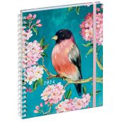 Agenda spiralé Sophie Adde Lady 20S - 1 semaine sur 2 pages - 15 x 21 cm - oiseaux - Exacompta