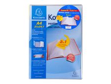Exacompta Kover - Protège cahier avec rabats-pochettes - A4 (21 x 29,7 cm) - Incolore translucide