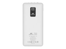 RIVACASE Rivapower VA2210 - powerbank / batterie de secours - 10000 mAh - 4 connecteurs de sortie (USB-A, Micro-USB de type B, Lightning, USB-C) - blanc