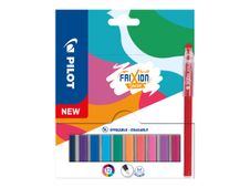 Pilot FriXion Ball Stick - 12 Rollers effaçables - couleurs assorties
