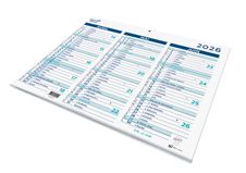 Quo Vadis - Calendrier origami 3 mois par face - 35 x 43 cm