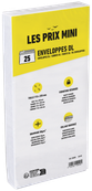 Les Prix Mini - 25 Enveloppes DL 110 x 220 mm - 80 gr - sans fenêtre - bande adhésive